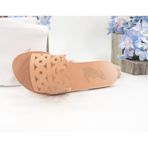 Ancient Greek Maistros Natural Leather Slides Mule Flats Sandals Size 36 NIB - Picture 5 of 8